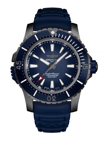 Fake Breitling Superocean II 48 Titanium / Blue / Rubber / Pin Watch - Click Image to Close