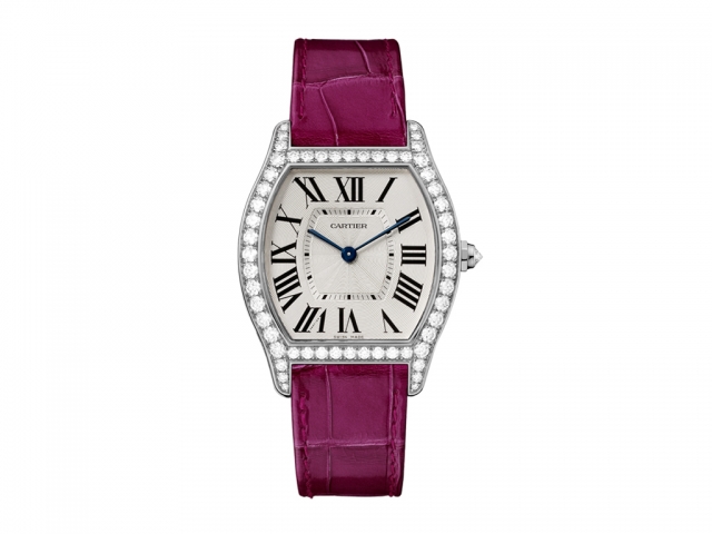 Cartier Tortue Silvered Flinque Dial Ladies replica Watch WA5010 - Click Image to Close