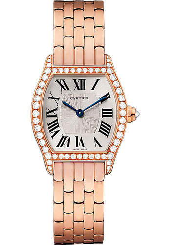 Cartier Tortue Silvered Flinque Dial Ladies replica Watch - Click Image to Close