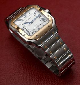 New Year Special Replica Cartier Santos White Dial Automatic Two-tone Steel Watch Review