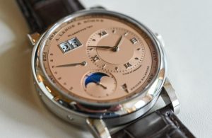 Limited Edition Replica A. Lange & Söhne Lange 1 Perpetual Calendar Salmon White Gold Watch 3