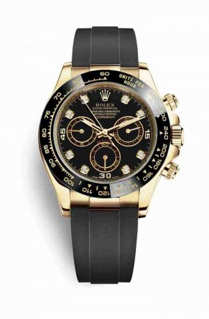 Swiss Replica Rolex Cosmograph Daytona 116518LN Black diamonds Watch