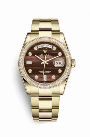 Swiss Replica Rolex Day-Date 36 118348 Bulls eye diamonds Watch