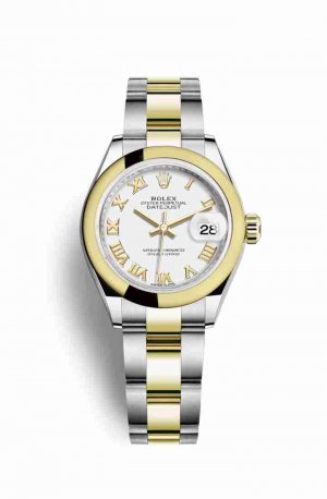 Swiss Replica Rolex Datejust 28 Yellow 279163 White Dial Watch