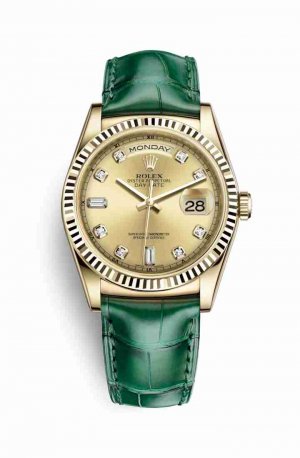 Swiss Replica Rolex Day-Date 36 118138 Champagne diamonds Watch