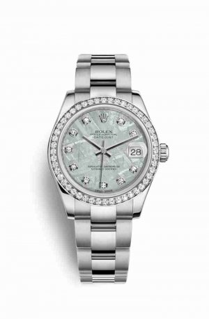 Swiss Replica Rolex Datejust 31 White gold 178384 Meteorite diamonds Watch