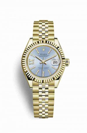 Swiss Replica Rolex Datejust 28 279178 Cornflower blue diamonds Watch