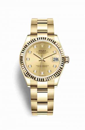 Swiss Replica Rolex Datejust 31 278278 Champagne diamonds Watch