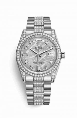 Swiss Replica Rolex Day-Date 36 diamonds 118389 Meteorite diamonds Watch