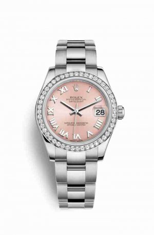 Swiss Replica Rolex Datejust 31 White gold 178384 Pink Dial Watch