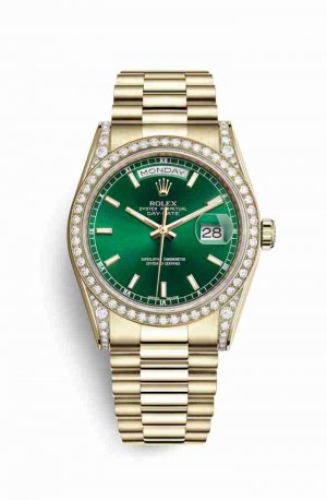 Swiss Replica Rolex Day-Date 36 118388 Green Dial Watch