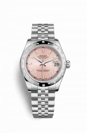 Swiss Replica Rolex Datejust 31 White gold 178344 Pink Dial Watch
