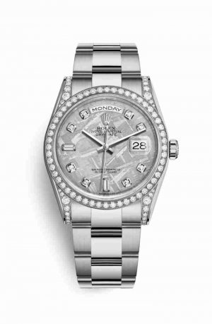 Swiss Replica Rolex Day-Date 36 diamonds 118389 Meteorite diamonds Watch