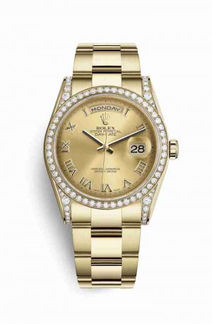 Swiss Replica Rolex Day-Date 36 118388 Champagne Dial Watch