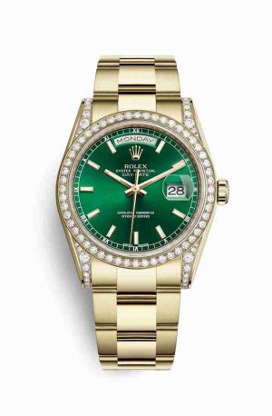 Swiss Replica Rolex Day-Date 36 118388 Green Dial Watch