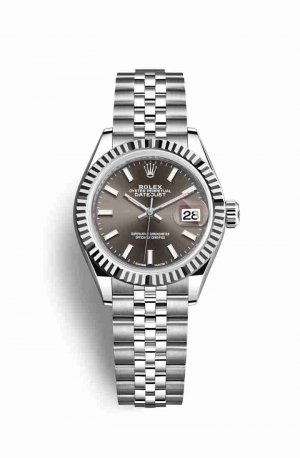 Swiss Replica Rolex Datejust 28 White gold 279174 Dark grey Dial Watch