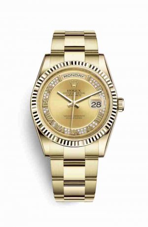 Swiss Replica Rolex Day-Date 36 118238 Champagne diamonds Watch