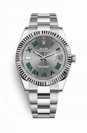 Swiss Replica Rolex Datejust 41 White gold 126334 Slate Dial Watch