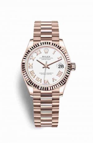 Swiss Replica Rolex Datejust 31 Everose gold 278275 White Dial Watch