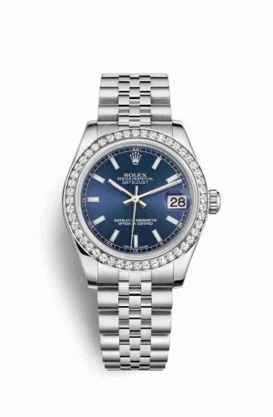 Swiss Replica Rolex Datejust 31 White gold 178384 Blue Dial Watch