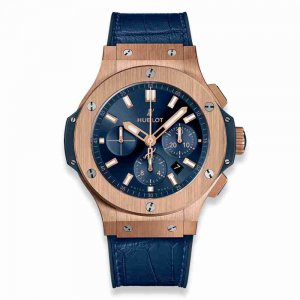 Swiss Replica Hublot Big Bang Gold Blue 44mm 301.PX.7180.LR