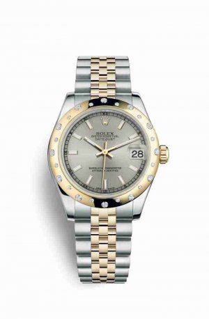 Swiss Replica Rolex Datejust 31 Yellow 178343 Silver Dial Watch