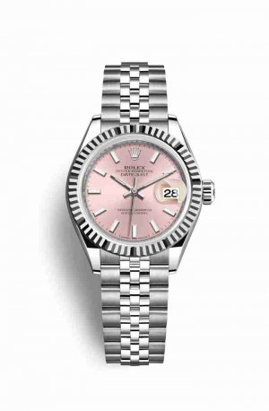 Swiss Replica Rolex Datejust 28 White gold 279174 Pink Dial Watch