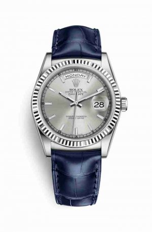 Swiss Replica Rolex Day-Date 36 118139 Silver Dial Watch