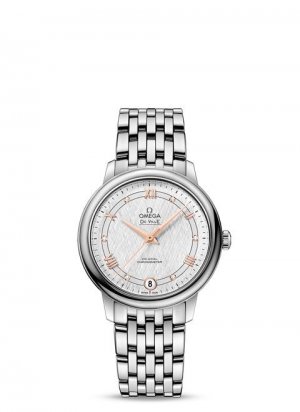 Swiss Replica OMEGA De Ville Steel/red gold Diamonds 424.20.33.20.52.002 Watch