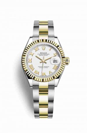 Swiss Replica Rolex Datejust 28 Yellow 279173 White Dial Watch