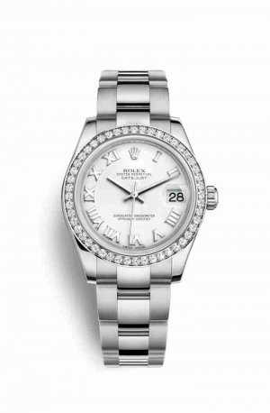 Swiss Replica Rolex Datejust 31 White gold 178384 White Dial Watch