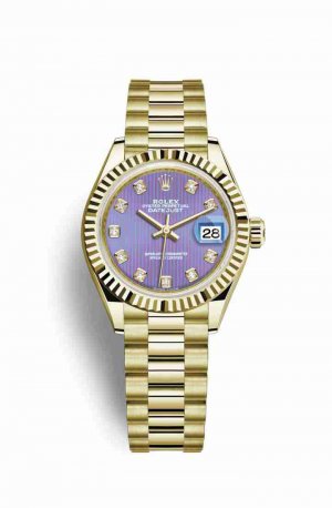 Swiss Replica Rolex Datejust 28 279178 Lavender diamonds Watch
