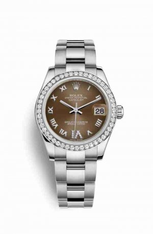 Swiss Replica Rolex Datejust 31 White gold 178384 Bronze Dial Watch