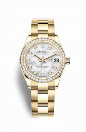 Swiss Replica Rolex Datejust 31 278288RBR White mother-of-pearl diamonds Watch