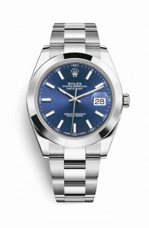 Swiss Replica Rolex Datejust 41 Oystersteel 126300 Blue Dial Watch