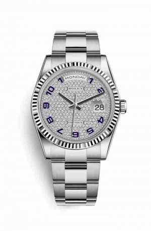 Swiss Replica Rolex Day-Date 36 118239 Diamond-paved Dial Watch