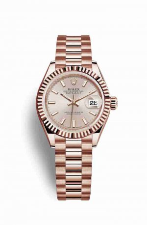 Swiss Replica Rolex Datejust 28 Everose gold 279175 Sundust Dial Watch