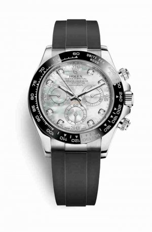 Swiss Replica Rolex Cosmograph Daytona 116519LN White mother-of-pearl diamonds Watch