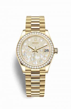 Swiss Replica Rolex Datejust 31 278288RBR Paved mother-of-pearl butterfly Dial Watch