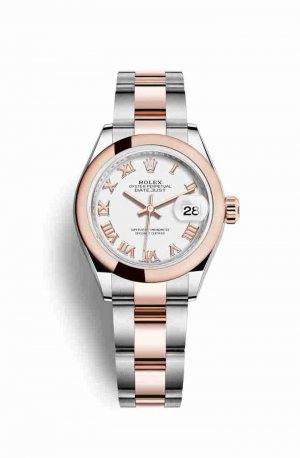 Swiss Replica Rolex Datejust 28 Everose gold 279161 White Dial Watch
